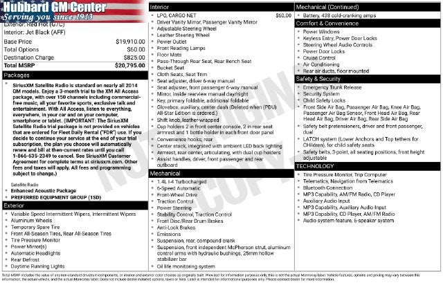 2014 Chevrolet Cruze 1LT
