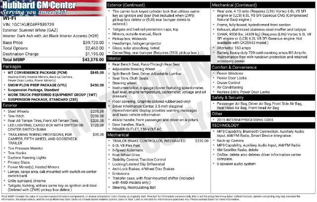 2015 Chevrolet Silverado 2500 HD Work Truck